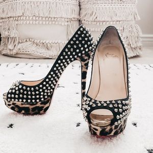 Christian Louboutin 38 Spike Heels Animal Print